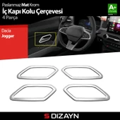 S-Dizayn Dacia Jogger Krom İç Kapı Kolu Çerçevesi 4 Prç 2022 Üzeri A+ Kalite (Mat Krom) thumbnail 1