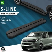 S-Dizayn Opel Zafira Life Kısa Şase S-Line Siyah Yan Basamak 213 Cm 2020 Üzeri A+ Kalite thumbnail 1