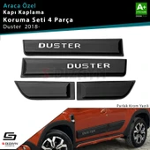 S-Dizayn Dacia Duster 2 Kapı Koruma Seti Parlak Krom Yazılı 4 Prç 2018-2023 A+ Kalite thumbnail 1