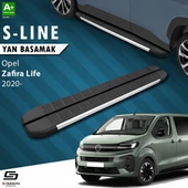 S-Dizayn Opel Zafira Life Kısa Şase S-Line Aluminyum Yan Basamak 213 Cm 2020 Üzeri A+ Kalite thumbnail 1