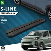 S-Dizayn Fiat Ulysse Kısa Şase S-Line Siyah Yan Basamak 213 Cm 2022 Üzeri A+ Kalite thumbnail 1