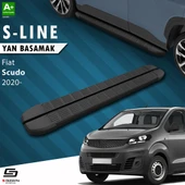 S-Dizayn Fiat Scudo 3 Kısa Şase S-Line Siyah Yan Basamak 213 Cm 2020 Üzeri A+ Kalite thumbnail 1