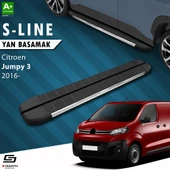S-Dizayn Citroen Jumpy 3 Uzun Şase S-Line Krom Yan Basamak 243 Cm 2016 Üzeri A+ Kalite thumbnail 1