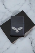 Nesnel Gift Kartal Motifli Metal Benzinli Çakmak thumbnail 1