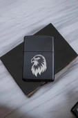 Nesnel Gift Kartal Bakışı Figürlü Metal Benzinli Çakmak thumbnail 1