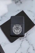 Nesnel Gift Vahşi Aslan Figürlü Metal Benzinli Çakmak thumbnail 1