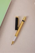 inkglo Kişiye Özel Kutulu Hediyelik Gold Roller Mavi Yazan Tükenmez Kalem thumbnail 2