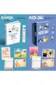 nesnel yayınlar Kedi Dili ve Köpek Dili - Kartpostal - Ayraç - Aşı Takip Kartı - İkili Set - Lili Chin - 1