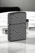 Nesnel Gift Karmaşık Geometri Desenli Metal Benzinli Çakmak - 2