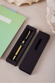 inkglo Kişiye Özel Kutulu Hediyelik Gold Roller Mavi Yazan Tükenmez Kalem thumbnail 1
