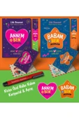 nesnel yayınlar Annem - Babam ve Ben Aramızda Ayraç Kartpostal Kişiye Özel Kalem - Kırmızı - 1