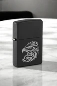 Nesnel Gift İllistrasyon Kartal Motifli Metal Benzinli Çakmak thumbnail 2