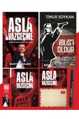Halk Kitabevi Asla Vazgeçme - Ayraç - Kartpostal - Poster - İblisi Öldür - Atatürk İmza Baskılı Kalem - 1