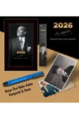 Mor kelebek 2026 İstikbal Atatürk Ajandası Ayraç Kartpostal Kalem - Mavi - 1