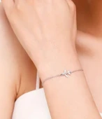 Minimal Uçak Model Kadın Gümüş Bileklik thumbnail 2