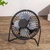 Masaüstü Metal Siyah Usb Fan Masa Üstü Vantilatör Serinletici Mini Vantilatör Fan Mini Klima 14cm - 3