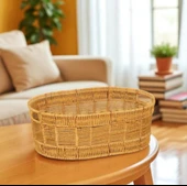 Oval Rattan Orta Boy Sepet - 4