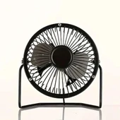 Masaüstü Metal Siyah Usb Fan Masa Üstü Vantilatör Serinletici Mini Vantilatör Fan Mini Klima 14cm - 5