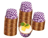 Cupcake/Muffin /Suffle Kek Kapsülü Mor Desenli 50 Li thumbnail 2