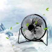 Masaüstü Metal Siyah Usb Fan Masa Üstü Vantilatör Serinletici Mini Vantilatör Fan Mini Klima 14cm - 4