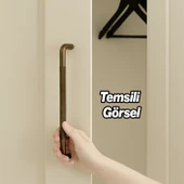 Tırtıklı Bronz Metal Kulp 320 mm 32 cm Mobilya Çekmece Dolap Dolabı Modern Kapak Kulpları thumbnail 3