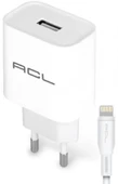 ACL L2 2.1A 10 Watt 1xUSB 1mt Lightning Kablo Seyahat Şarj thumbnail 1