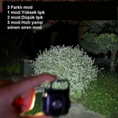 Mini 30 Ledli  Mıknatıslı Anahtarlık Flash Kamp Lambası Askılı Kapak Açacaklı Şarjlı Fener thumbnail 5