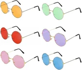 Renkli Lennon Retro İmaj Gözlükleri 6 Renk 6 Adet thumbnail 2