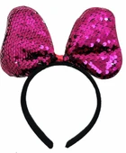 Renk Değiştiren Pullu Payetli Fiyonk Parti Tacı Fuşya Gümüş Renk 20x16 Cm thumbnail 1