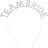 Gümüş Kaplama Kristal Taşlı Team Bride Taç 16x17 Cm thumbnail 1