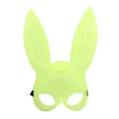 Karanlıkta Parlayan Fosforlu Tavşan Maskesi – Glow Bunny Masquerade Maske (32x22 Cm) thumbnail 4
