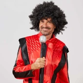 Siyah Renk Kıvırcık Afro Bonus Peruk thumbnail 3