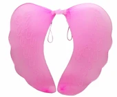 Pembe Renk Ortası Pembe Tüylü Tül Peri Kanadı 40x50 Cm thumbnail 2