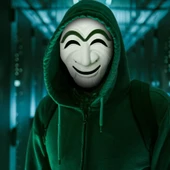 Koreli Hırsız Teatral Hahoe Maskesi - Para Heist Maskesi - Dali Maskesi thumbnail 4