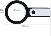 30x 12ışıklı Büyüteç Taşınabilir Çıft Katmanlı Optik Cam Okuma Büyüteç 229018 thumbnail 3