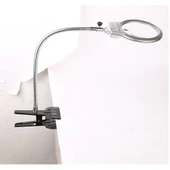 2.5x90 Mm 5x24 Mm Büyüteç, Mandallı Metal Hortumlu Masa Üstü Büyüteç thumbnail 5