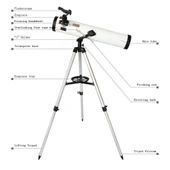 76x700 Profesyonel Uzay Aynalı Teleskopu thumbnail 5