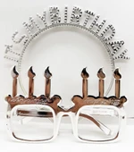 İt39s My Birthday Yazılı Taç Ve Mum Şekilli Gözlük Seti Gümüş Renk thumbnail 3