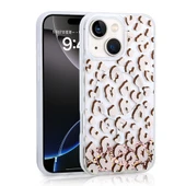 iPhone 14 / İphone 13 Kılıf Sıvılı Simli Baskılı Şeffaf Arka Yüzey Mossa Silikon Kılıf thumbnail 3