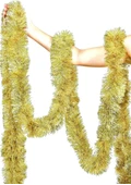 Parti İçin Mega Kalın Sim Süs 2 Metre Uzunluk 10 Cm Genişlik Altın İthal thumbnail 2