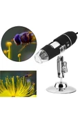 1600x Usb Dijital Mikroskop Kamera Endoskop 8led Büyüteç Metal Standı - 3