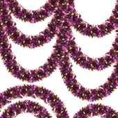 Mor Turuncu Renk 4 Cm Genişlik Garland Çift Renk Sim Süs 180 Cm thumbnail 1