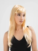 Platin Altın Dore Renk Uzun Düz Parti Peruğu thumbnail 3