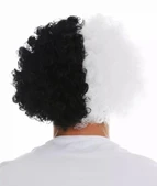 Siyah Beyaz Kıvırcık Afro Bonus Peruk Taraftar Bonus Saç thumbnail 2