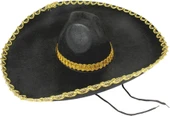 Sombrero Meksika Şapkası Mariachi Altın Şeritli Yetişkin Boy thumbnail 2