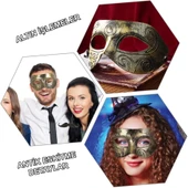 Altın Eskitme Yüz Maskesi - Antik Tarz Balo Maskesi thumbnail 1