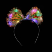 Işıltılı Fiber Fiyonk Gece Tacı Işıklı Ledli Eğlence Tacı 1 Adet 20x21 Cm thumbnail 5