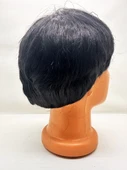 Siyah Renk Kısa Kesim İçi Astarlı Erkek Peruğu thumbnail 3