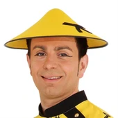 Uzak Doğu Asyalı Çin Japon Şapkası Sarı Renk thumbnail 3