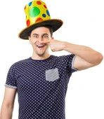 Palyaço Şapkası Rengarenk Puantiyeli 19 Cm thumbnail 4